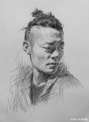 每日一畫|男青年頭像側臉步驟詳解「北京飆地畫室」